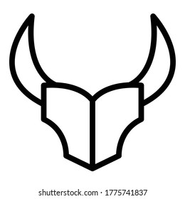 Wildebeest animal icon. Outline wildebeest animal vector icon for web design isolated on white background