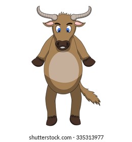 Wildebeest Cartoon Vector Illustration