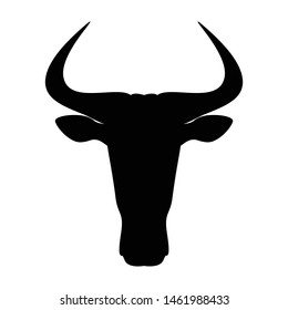 Wildebeest or gnu antelope head icon