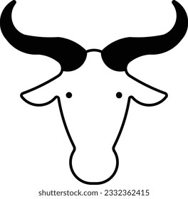 wildebeest gnu antelope hunting animal Outline