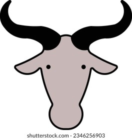 wildebeest gnu antelope hunting animal Outline