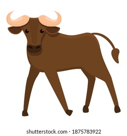 Wildebeest icon. Cartoon of wildebeest vector icon for web design isolated on white background