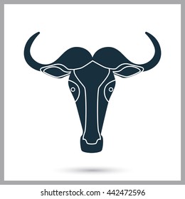 Wildebeest icon on the background