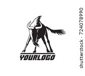 wildebeest logo sign vector illustration on white background