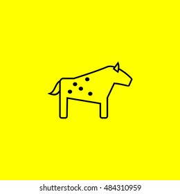  wildebeest thin line icon design. zoo animal vector illustration
