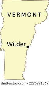 Lugar designado por el censo Wilder en el mapa de Vermont