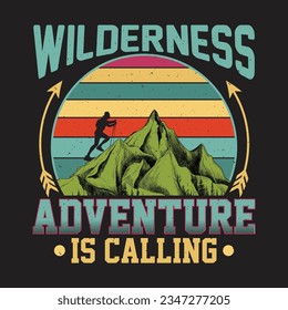 wilderness adventure t shirt design template 