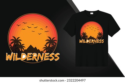 Wilderness adventures tshirt design Free Vector
