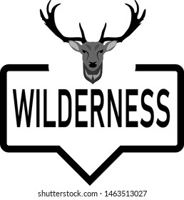 Wilderness bubble speak icon trendy flat design