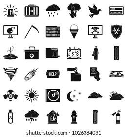 Wilderness icons set. Simple set of 36 wilderness vector icons for web isolated on white background