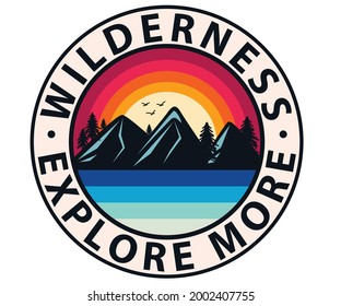 Wilderness T Shirt Vector Design Mountain Stock Vector (Royalty Free ...