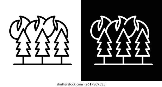 Wildfire disaster icon vector for web and mobile app. Symbol isolated.