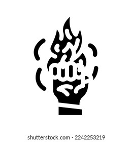 wildfire fire glyph icon vector. wildfire fire sign. isolated symbol illustration