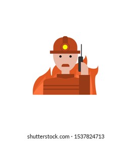 Wildfire, firefighter, call icon. Simple line, outline vector of wildfires icons for ui and ux, website or mobile application