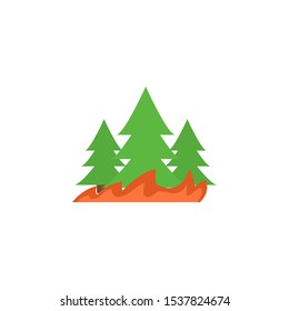 Wildfire, forest, fire icon. Simple line, outline vector of wildfires icons for ui and ux, website or mobile application