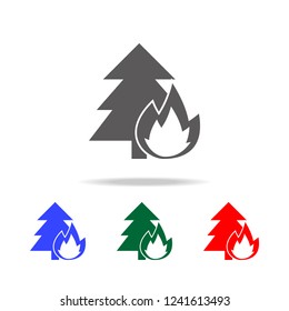 wildfire icon. Elements of fireman in multi colored icons. Premium quality graphic design icon. Simple icon for websites, web design, mobile app, info graphics