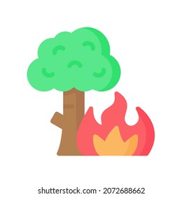 Wildfire Icon, Flat style icon vector illustration, Suitable for website, mobile app, print, presentation, infographic and any other project.