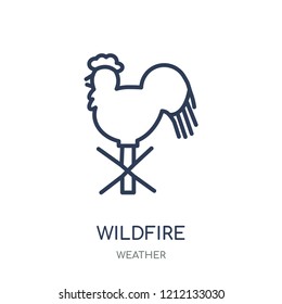 wildfire icon. wildfire linear symbol design from Weather collection. Simple outline element vector illustration on white background.