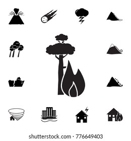 Wildfire icon. Set of natural disasters icons. Signs and symbols collection, simple icons for websites, web design, mobile app, info graphics on white background