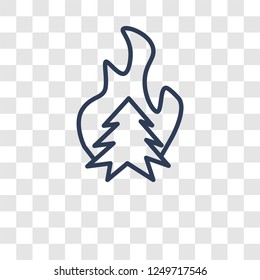 wildfire icon. Trendy wildfire logo concept on transparent background from Weather collection