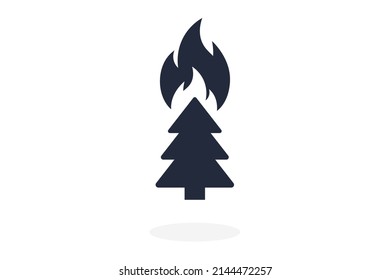 Wildfire-Symbol. Vektorgrafik. Flaches Stilelement