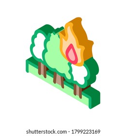 wildfire icon vector. isometric wildfire sign. color isolated symbol illustration