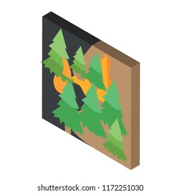 Wildfire isometric left top view 3D icon