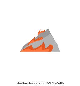 Wildfire, mountains, fire icon. Simple line, outline vector of wildfires icons for ui and ux, website or mobile application