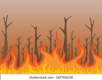 Wildfire. Natural forest fires are a problem.