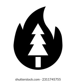 Wildfire Vector Glyph Icon For Personal And Commercial Use.
