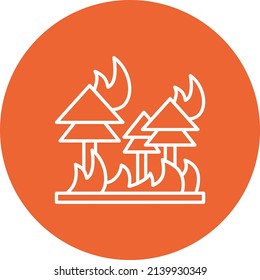 Icono de vector de incendio. Se puede usar para imprimir, móviles y aplicaciones web.