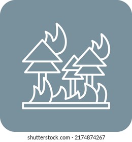 Wildfire vector icon. Can be used for printing, mobile and web applications.