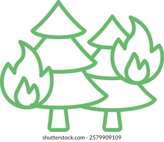 Wildfire vector icon. Can be used for printing, mobile and web applications.