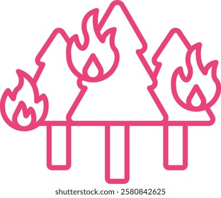 Wildfire vector icon. Can be used for printing, mobile and web applications.