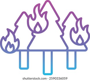 Wildfire vector icon. Can be used for printing, mobile and web applications.