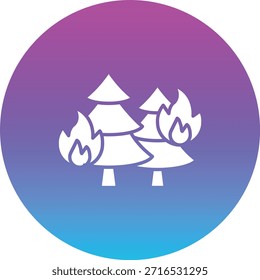 Icono de Vector Wildfire. Se puede utilizar para aplicaciones de impresión, móviles y de Web.
