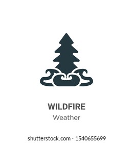 Wildfire vector icon on white background. Flat vector wildfire icon symbol sign from modern weather collection for mobile concept and web apps design.