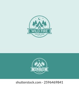 Wildfire vector logo design template