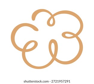 Wildflower bud decorative boho element