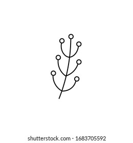 Wildflower flat vector illustration isolated on a white background.