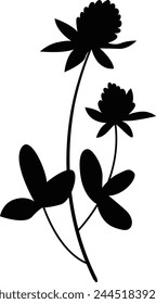 Wildflower Flowers Silhouette Vector Illustration