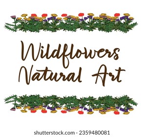 A wildflower frame with copy space.