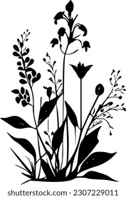 Flor silvestre - Logotipo vectorial de alta calidad - Ilustración vectorial ideal para el gráfico de camisetas