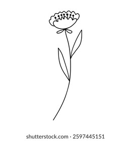 Wildflower icon vector. Flower illustration sign. Home decor symbol or logo.