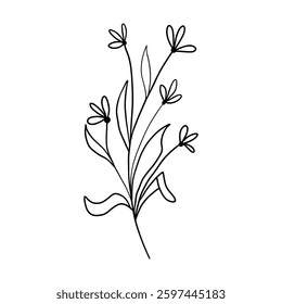 Wildflower icon vector. Flower illustration sign. Home decor symbol or logo.