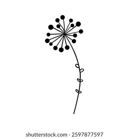 Wildflower icon vector. Flower illustration sign. Home decor symbol or logo.