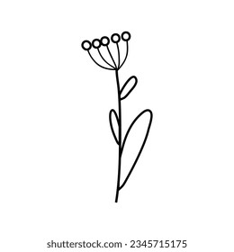 Wildflower icon vector. Wild flower illustration sign. Flower symbol. Garden logo.