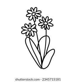 Blumensymbol, Vektorgrafik. Blumenschild. Blumensymbol. Gartenlogo.