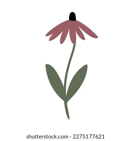 wildflower illustration clipart, vector cottagecore clip art, images in flat cartoon style, daisy, columbine, cosmos, forget me not, lupine, phlox
