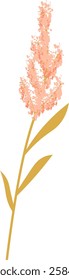 Wildflower On Stem Vector Illustration